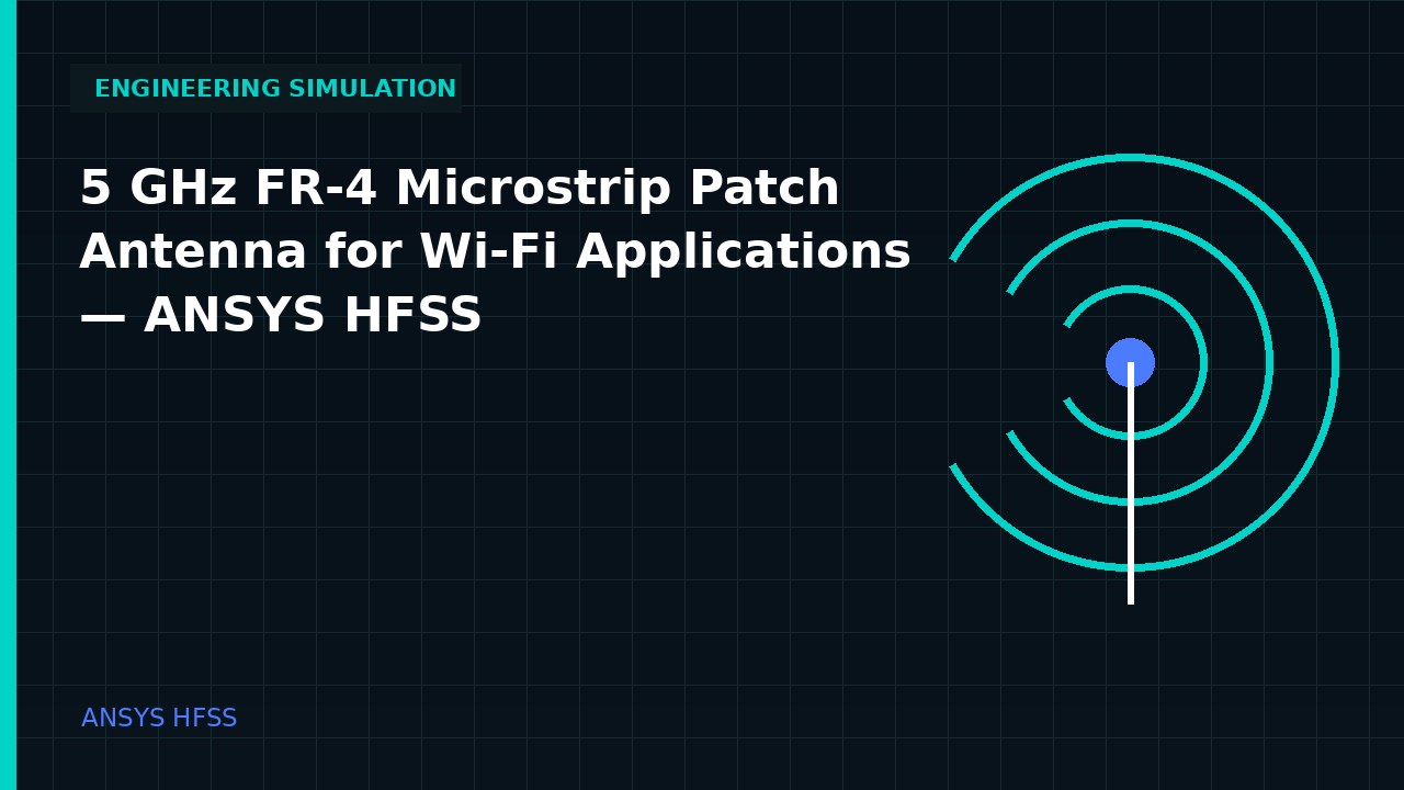 5 GHz FR-4 Microstrip Patch Antenna for Wi-Fi Applications | ANSYS HFSS simulation video thumbnail