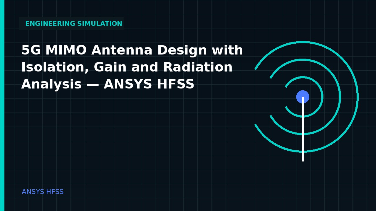 5G MIMO Antenna Design with Isolation, Gain and Radiation Analysis | ANSYS HFSS simulation video thumbnail