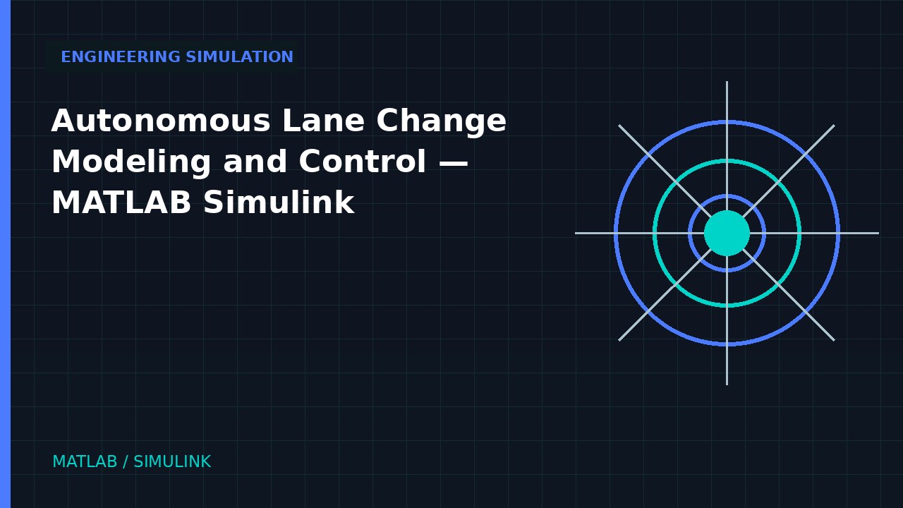 Autonomous Lane Change Modeling and Control | MATLAB Simulink engineering simulation video thumbnail