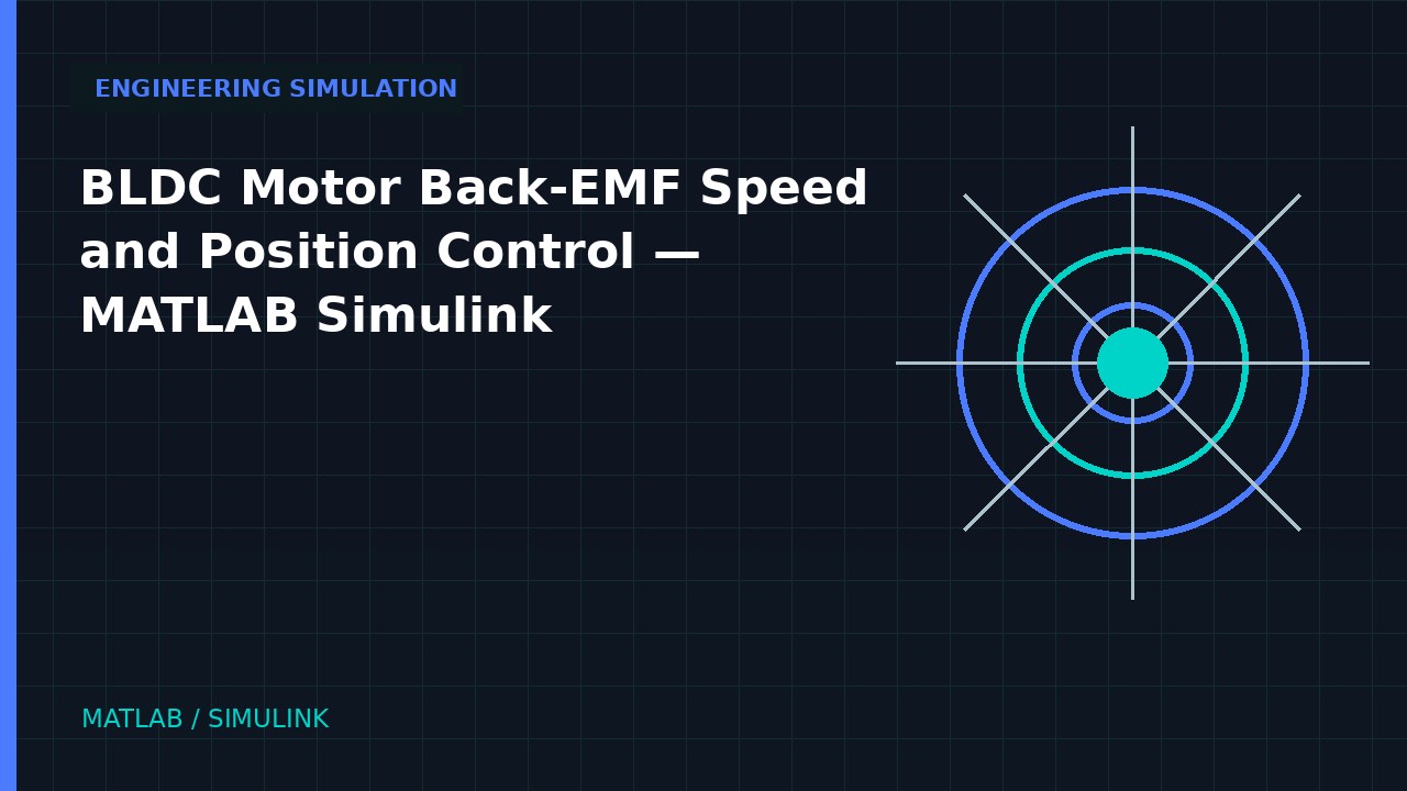 BLDC Motor Back-EMF Speed and Position Control | MATLAB Simulink simulation video thumbnail