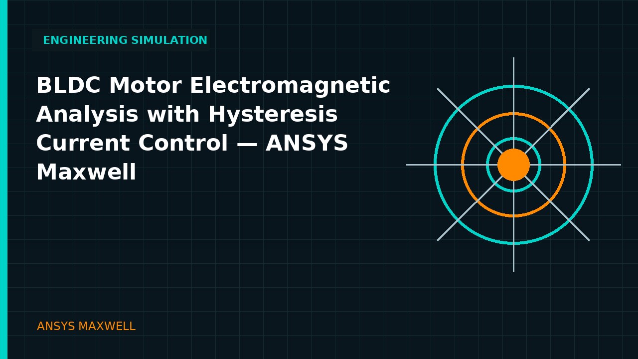 BLDC Motor Electromagnetic Analysis with Hysteresis Current Control | ANSYS Maxwell simulation video thumbnail