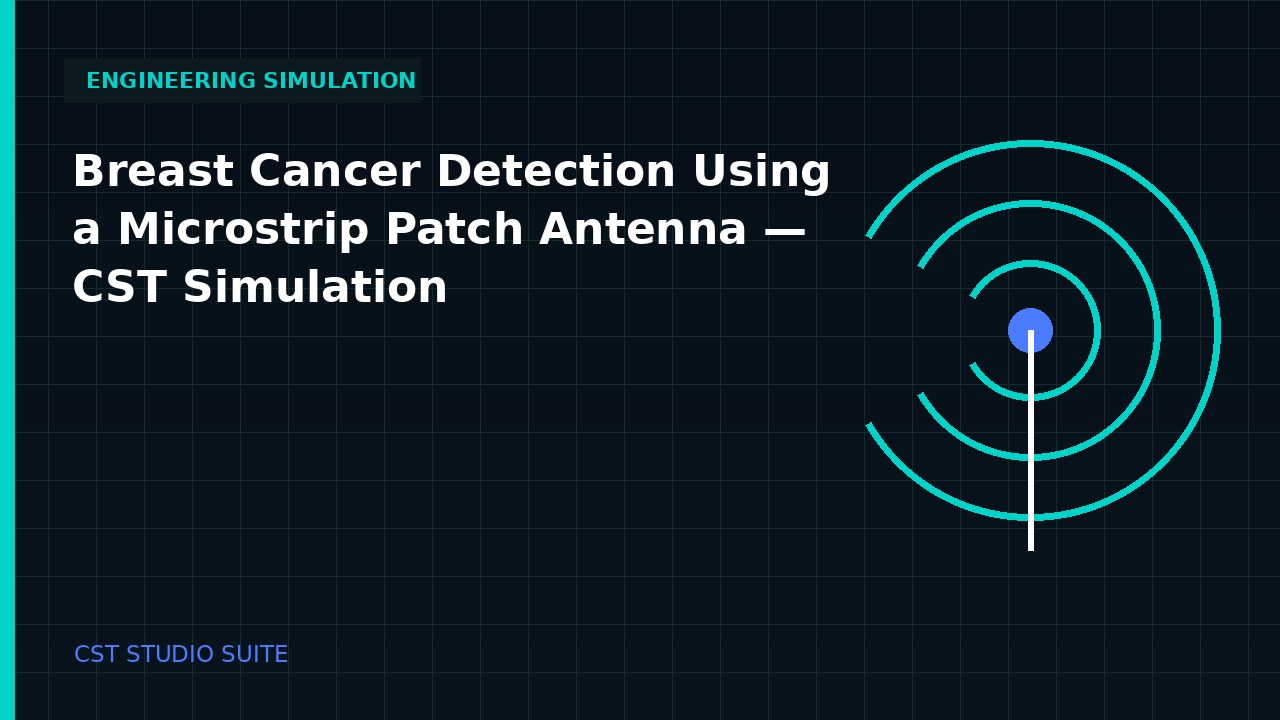 Breast Cancer Detection Using a Microstrip Patch Antenna | CST Simulation engineering simulation video thumbnail