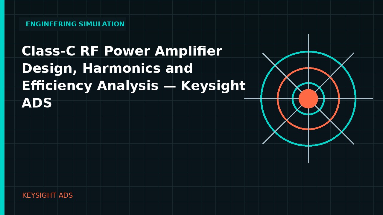Class-C RF Power Amplifier Design, Harmonics and Efficiency Analysis | Keysight ADS simulation video thumbnail
