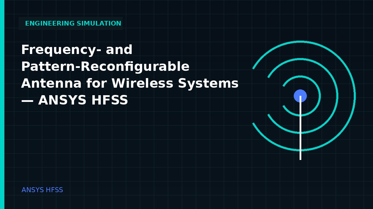 Frequency- and Pattern-Reconfigurable Antenna for Wireless Systems | ANSYS HFSS video thumbnail