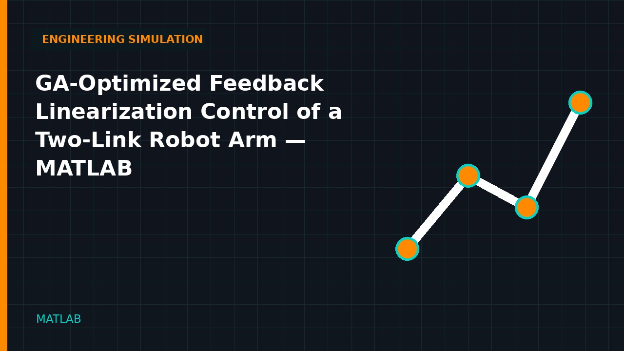 GA-Optimized Feedback Linearization Control of a Two-Link Robot Arm | MATLAB engineering simulation video thumbnail
