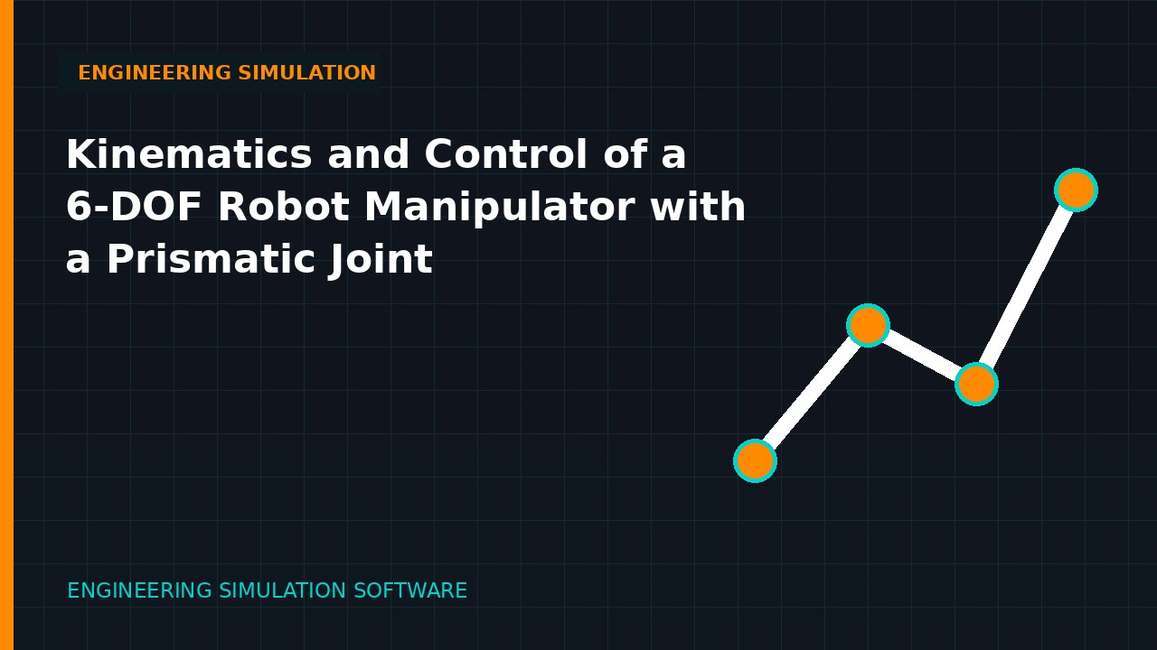 Kinematics and Control of a 6-DOF Robot Manipulator with a Prismatic Joint engineering simulation video thumbnail