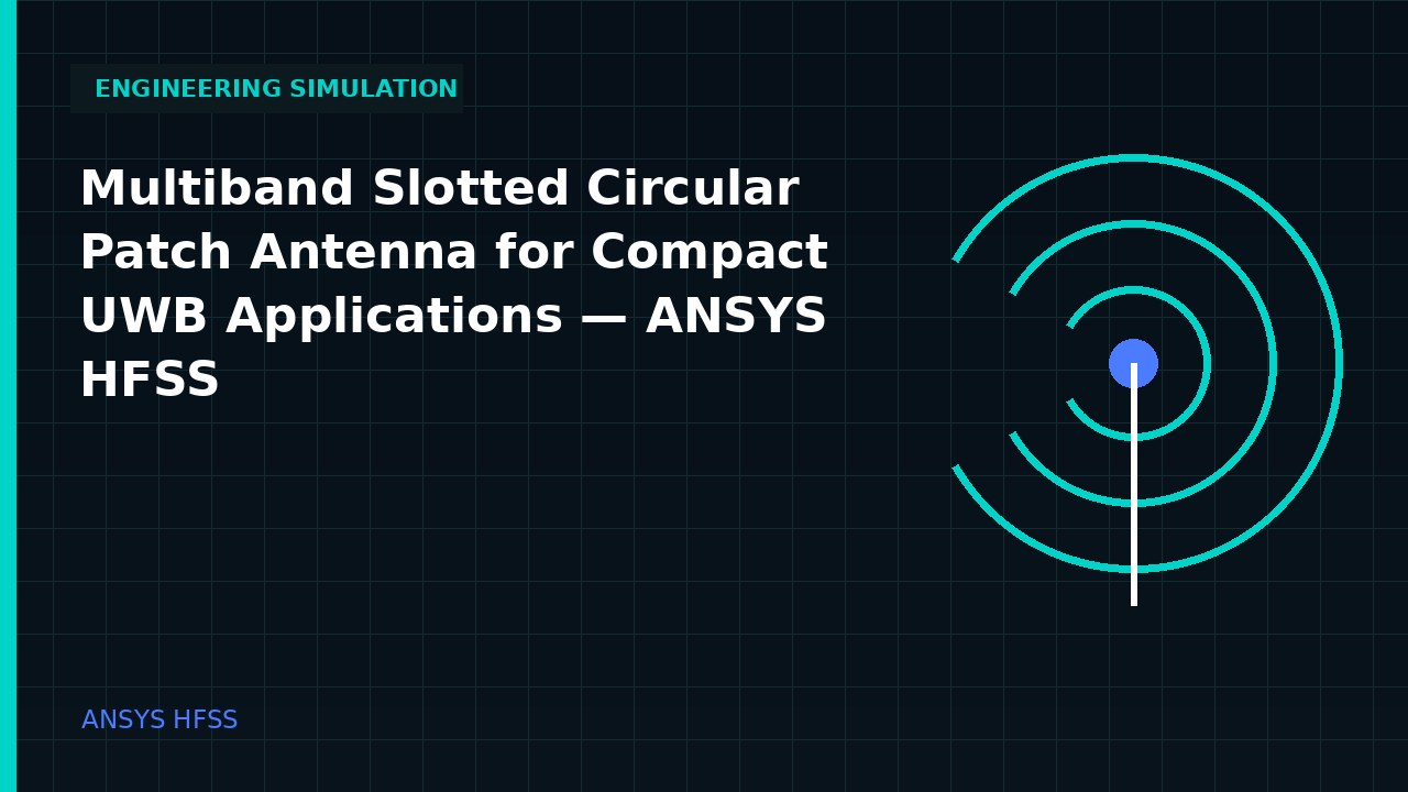Multiband Slotted Circular Patch Antenna for Compact UWB Applications | ANSYS HFSS simulation video thumbnail
