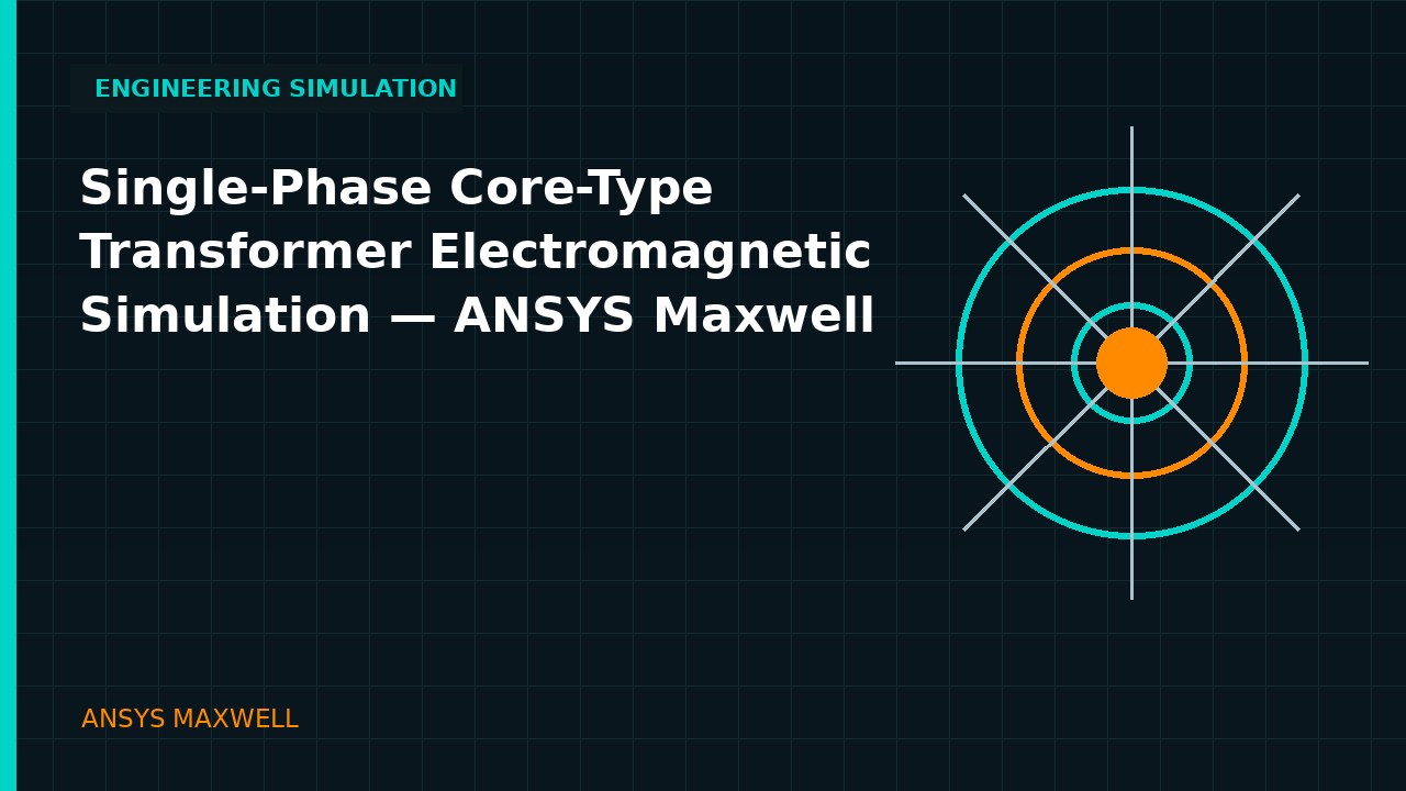 Single-Phase Core-Type Transformer Electromagnetic Simulation | ANSYS Maxwell video thumbnail