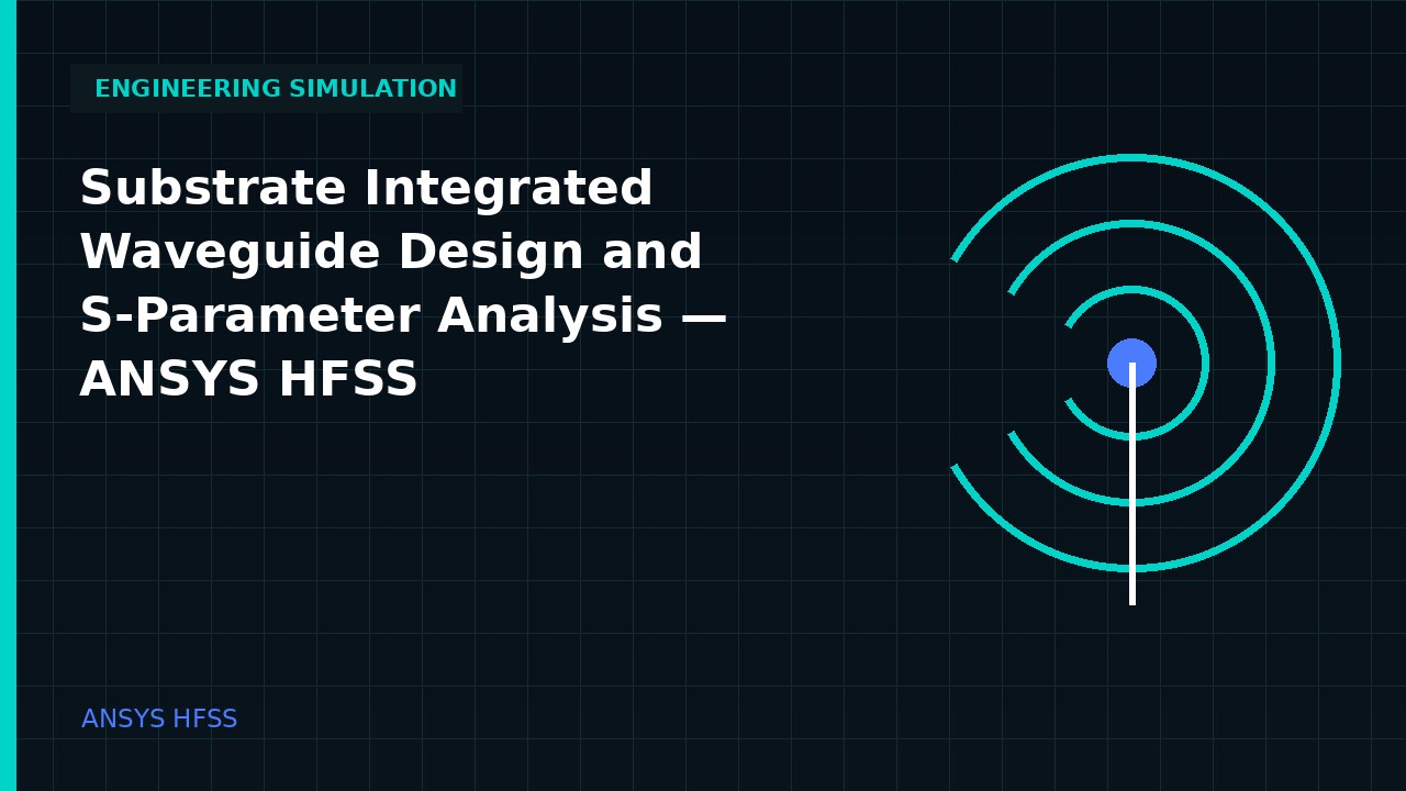 Substrate Integrated Waveguide Design and S-Parameter Analysis | ANSYS HFSS engineering simulation video thumbnail