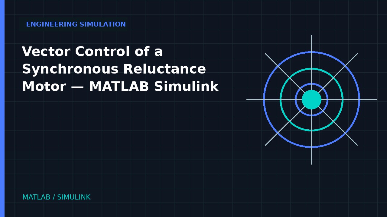 Vector Control of a Synchronous Reluctance Motor | MATLAB Simulink engineering simulation video thumbnail